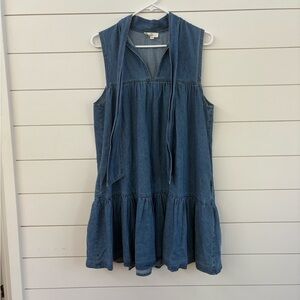 Entro Sleeveless Blue Mini Dress